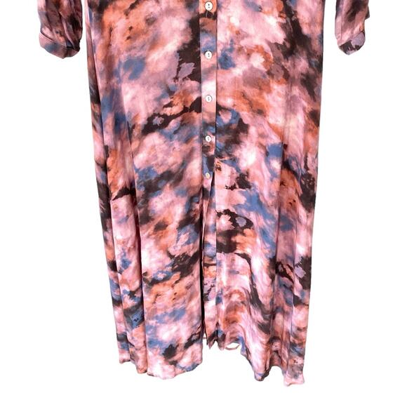 Dolan Anthropologie Cora Oink Gray Button Down Midi Shirtdress size large - Picture 5 of 10